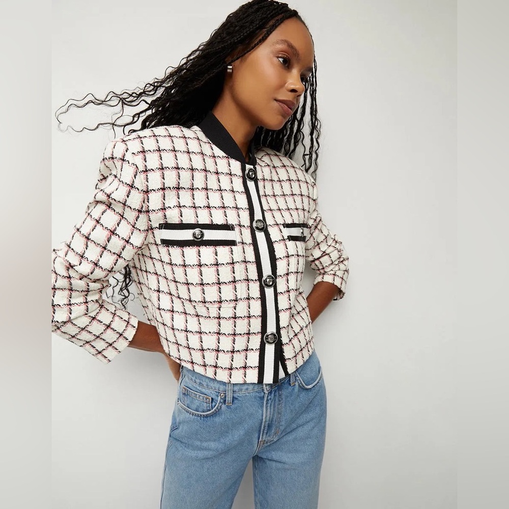 New Veronica Beard Ellicot Graphic Tweed‎ Jacket.